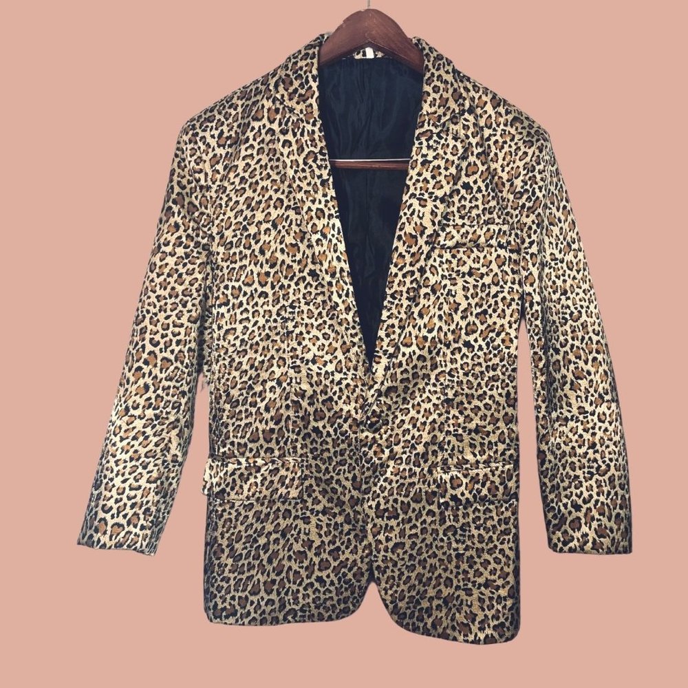 CLEARANCE: Leopard Print Blazer
